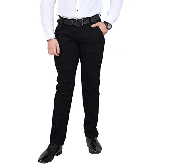 RAACDEE Checked Black-Silver Trouser