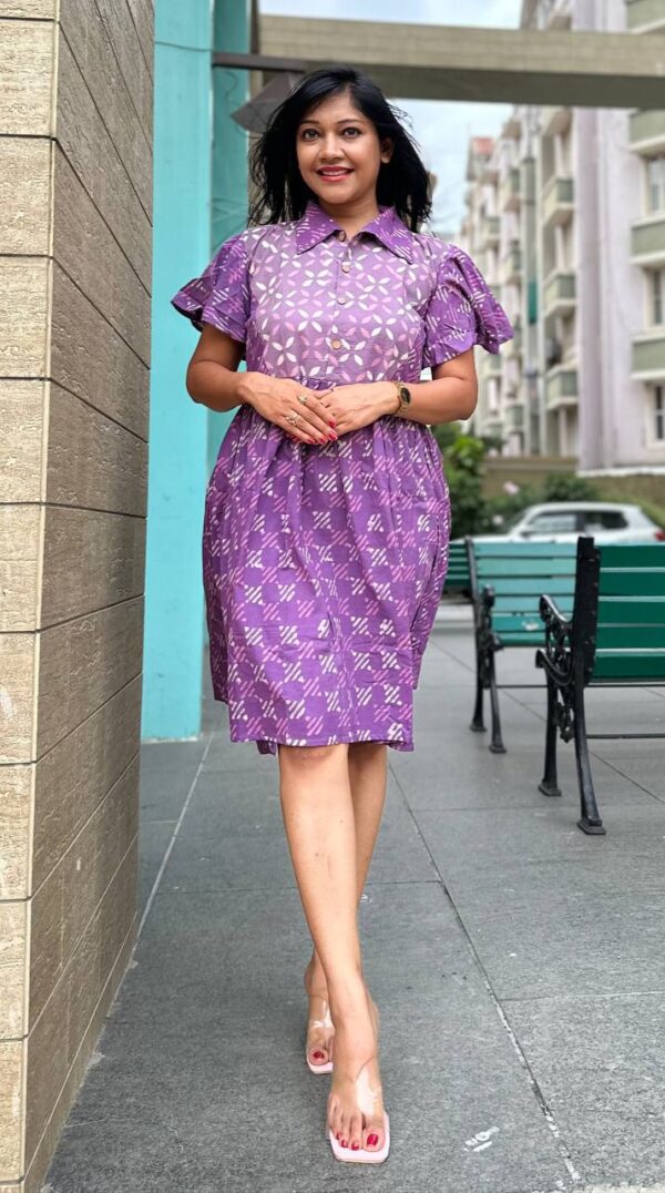 Purple Color Print Tunic